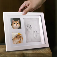 Marco de Fotos con Molde de Huellas para Perro o Gato