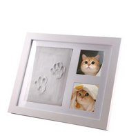 Marco de Fotos con Molde de Huellas para Perro o Gato